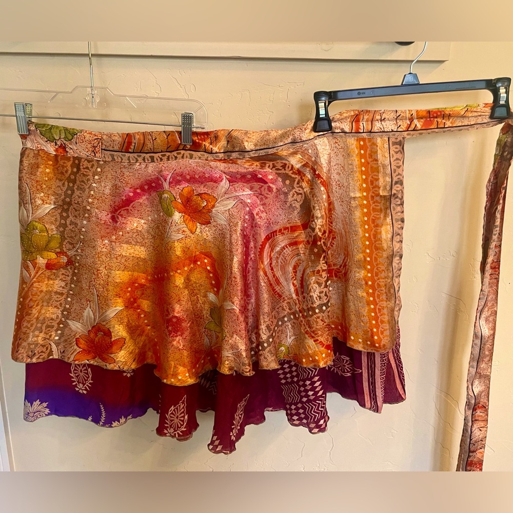 Darn Good Yarn Sari Silk Wrap Skirt